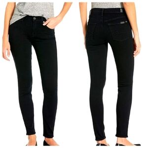 7 For All Mankind Womens Gwenevere Ankle Skinny Jeans Mid Rise 25 Waist